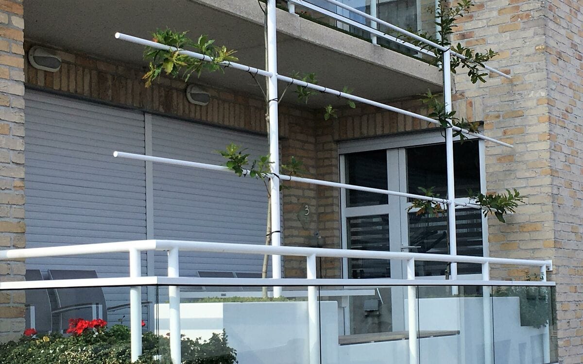 Aangelegd balkon met groen